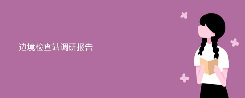 边境检查站调研报告